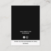 Grafikkarte für berufliche Schmuckohrringe Telefonnummerkarte (Rückseite)