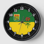 Grafikkarte für das Saskatchewan-Flag Uhr (Vorderseite)