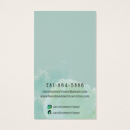 Grafikkarte für den Splash-Ohrring (Rückseite)