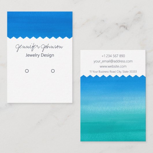 Grafikkarte für den Vorlagenhalter mit Wasserfarbe Visitenkarte (Vorne/Hinten)