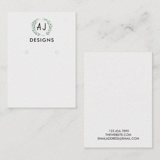 Grafikkarte für die farbige Blumenbemalung mit Ohr Visitenkarte (Vorne/Hinten)