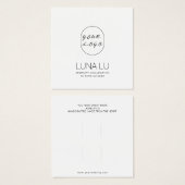 Grafikkarte für Minimalistische Haarklammern (Vorne & Hinten)