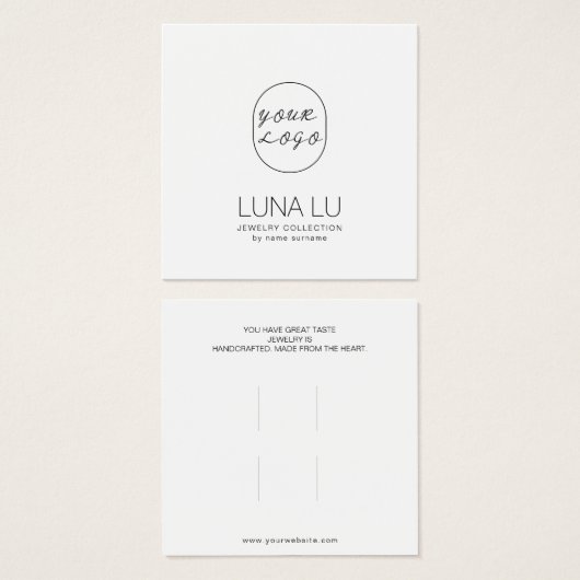 Grafikkarte für Minimalistische Haarklammern (Vorne & Hinten)