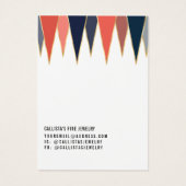 Grafikkarte für Navy Coral Triangle Geo Necklace (Rückseite)