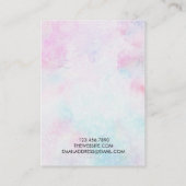 Grafikkarte für Wasserfarben Visitenkarte (Rückseite)