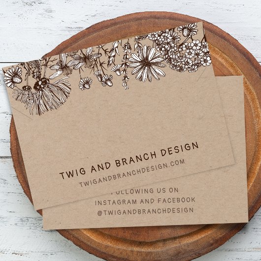 Grafikkarte für "Wilde Blume" (Necklace Bracelet D