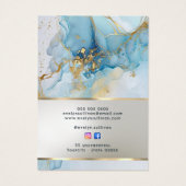 Grafikkarte mit blauer farbiger Marmorhalskette (Rückseite)