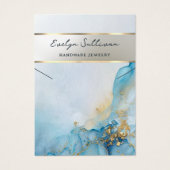 Grafikkarte mit blauer farbiger Marmorhalskette (Vorderseite)