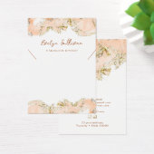 Grafikkarte mit der Tintenkleckse aus Pfirsichmor (Schreibtisch)