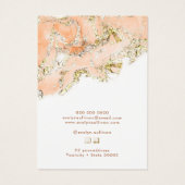 Grafikkarte mit der Tintenkleckse aus Pfirsichmor (Rückseite)