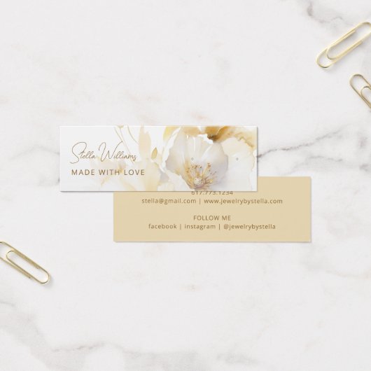 Grafikkarte mit der weißen Gold Blume (Büro)