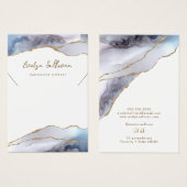 Grafikkarte mit graublauer agate Halskette (Vorne & Hinten)