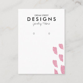 Grafikkarte mit rosa Glitzer Visitenkarte