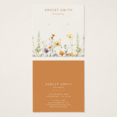 Grafikkarte mit rustikaler Wildblume (Vorne & Hinten)