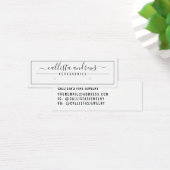 Grafikkarte mit Schwarz-weißem Skriptborder (Schreibtisch)