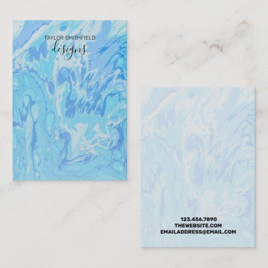 Grafikkarte mit Wasserfarben Visitenkarte (Vorne/Hinten)