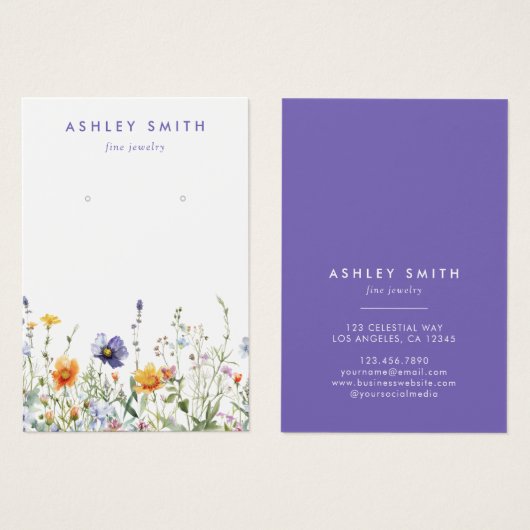 Grafikkarte mit Wildblume (Vorne & Hinten)