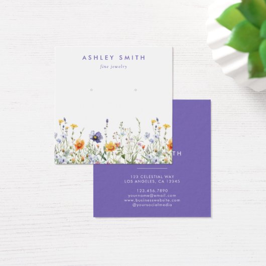 Grafikkarte mit Wildblume (Schreibtisch)