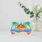 Grafikkarte Sun und Ocean Beach Business Card Visitenkarte (Stehend Vorderseite)