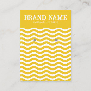 Grafikkarte von Boho Vintag-Gelb-Welle-Ohren Visitenkarte