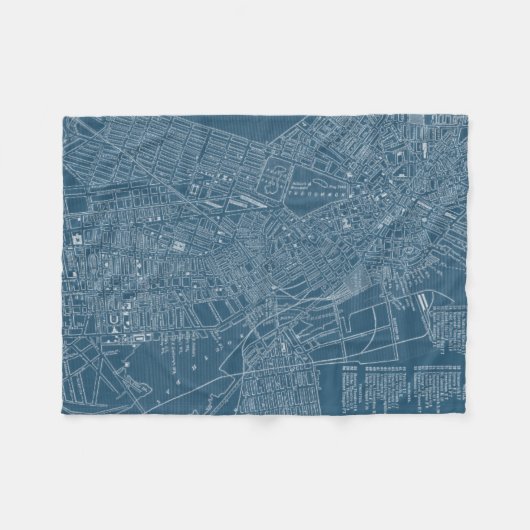 Grafikkarte von Boston Fleecedecke (Vorderseite (Horizontal))