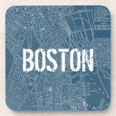 Grafikkarte von Boston Getränkeuntersetzer (Vorderseite)