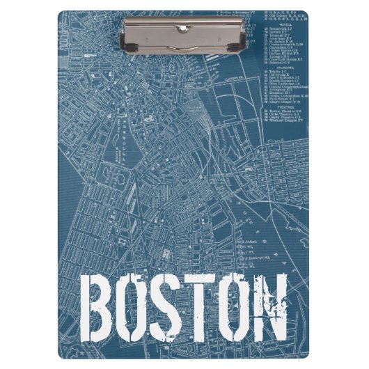 Grafikkarte von Boston Klemmbrett (Vorderseite)