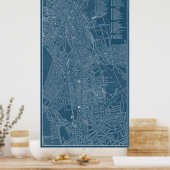 Grafikkarte von Boston Poster (Küche)