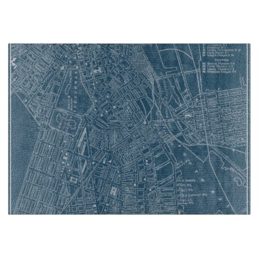 Grafikkarte von Boston Schneidebrett (Vorderseite)