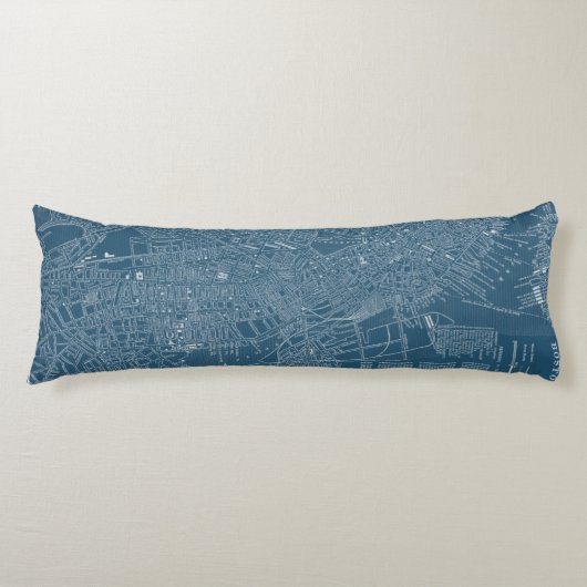 Grafikkarte von Boston Seitenschläferkissen (Vorderseite)