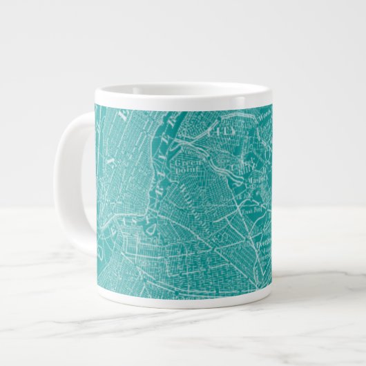 Grafikkarte von New York Jumbo-Tasse (Vorderseite Links)