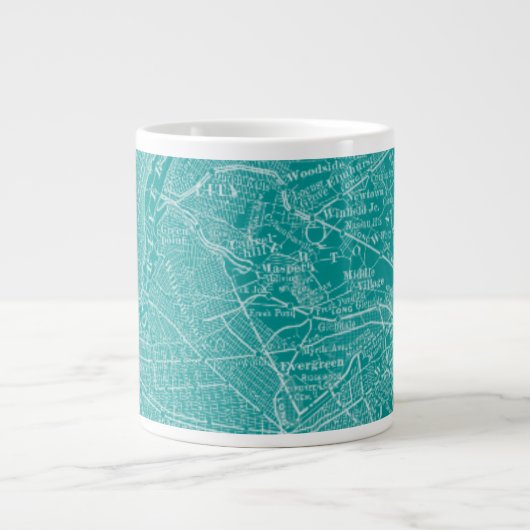 Grafikkarte von New York Jumbo-Tasse (Vorderseite)