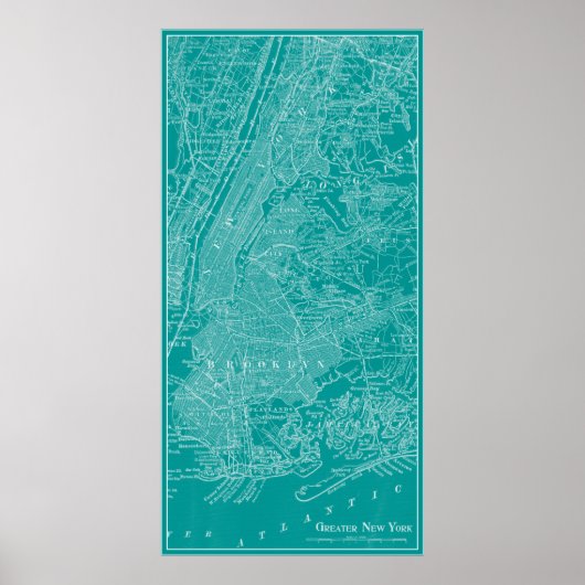 Grafikkarte von New York Poster (Vorne)