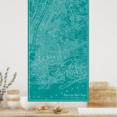 Grafikkarte von New York Poster (Küche)