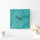 Grafikkarte von New York Quadratische Wanduhr (Zuhause)