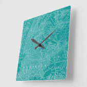 Grafikkarte von New York Quadratische Wanduhr (Winkel)