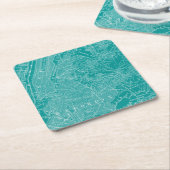 Grafikkarte von New York Rechteckiger Pappuntersetzer (angewinkelt)