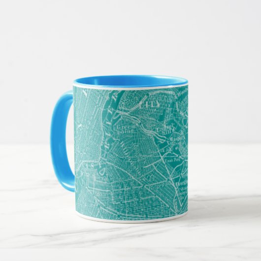 Grafikkarte von New York Tasse (Vorderseite Links)