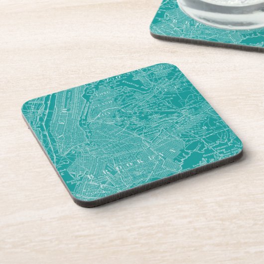 Grafikkarte von New York Untersetzer (Linke Seite)