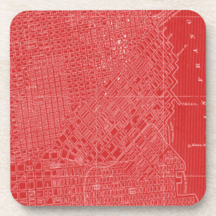 Grafikkarte von San Francisco Getränkeuntersetzer