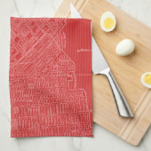 Grafikkarte von San Francisco Handtuch (Viertel Falte)