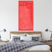 Grafikkarte von San Francisco Leinwanddruck (Insitu (Schlafzimmer))