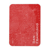 Grafikkarte von San Francisco Magnet (Vertikal)