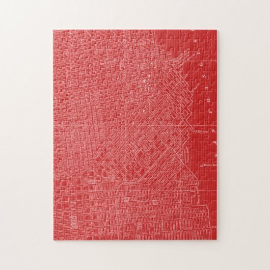 Grafikkarte von San Francisco Puzzle (Vertikal)