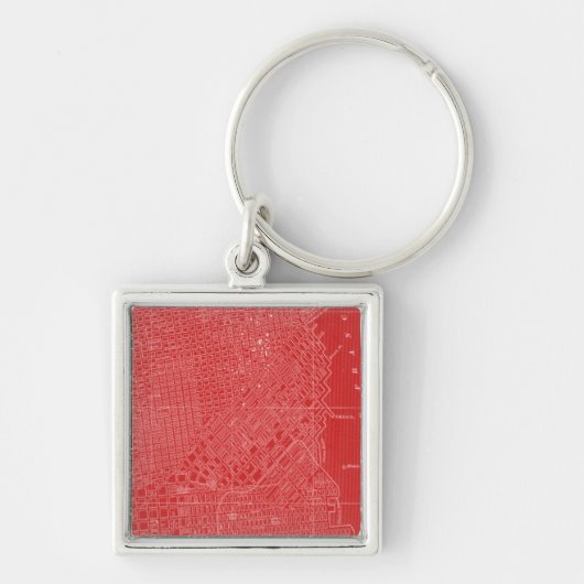 Grafikkarte von San Francisco Schlüsselanhänger (Vorne)