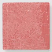 Grafikkarte von San Francisco Steinuntersetzer (Vorderseite)