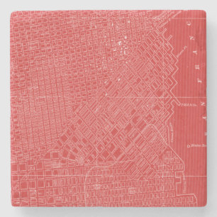 Grafikkarte von San Francisco Steinuntersetzer