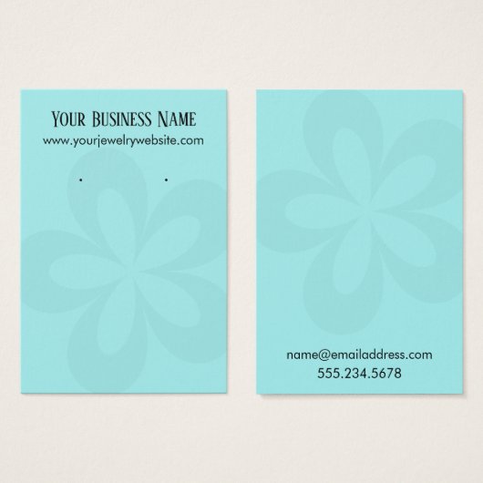 Grafikkarten der Aqua-Blume 1 (Earring Holder Disp (Vorne & Hinten)