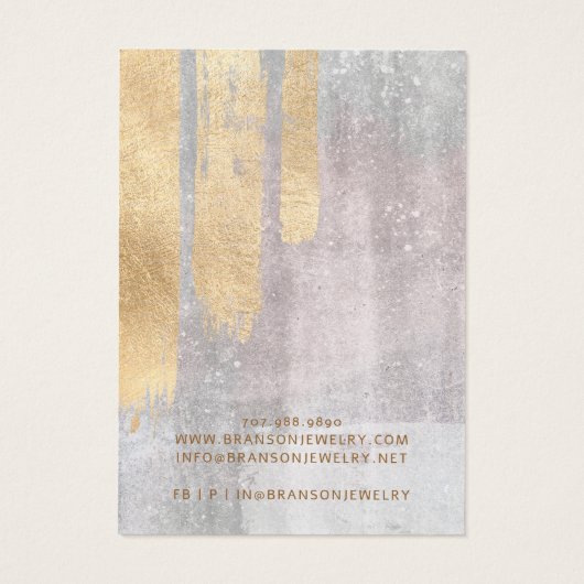 Grafikkarten für den abstrakt-rosa Schmuckdesigner (Rückseite)