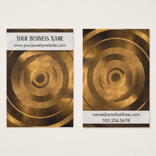 Grafikkarten für Gold Foil-Target-Ohrring (Vorne & Hinten)